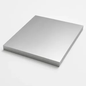 Tablă aluminiu 10mm rectificată, placă calibrată de precizie pe fundal alb